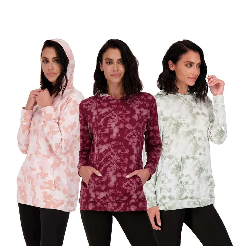 3-Pack: Women's Long Sleeve Pullover Hoodie Turtleneck Warm Pullover