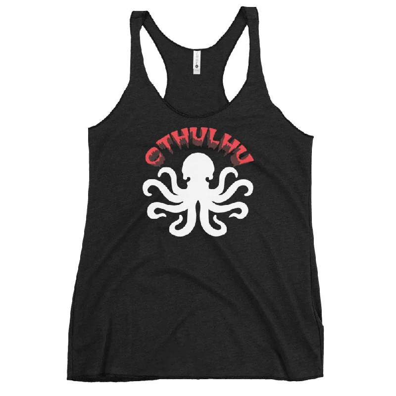 Cthulhu The Great Old One Lovecraft Horror Women's Racerback Tank Top Shirt chic tank top Cthulhu The Great Old One Lovecraft Horror Women's Racerback Tank Top Shirt chic tank top