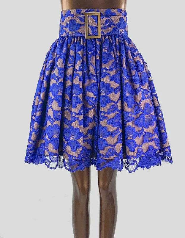 English Clientele Blue Tulle Lace Skirt 0 US elastic waist skirt