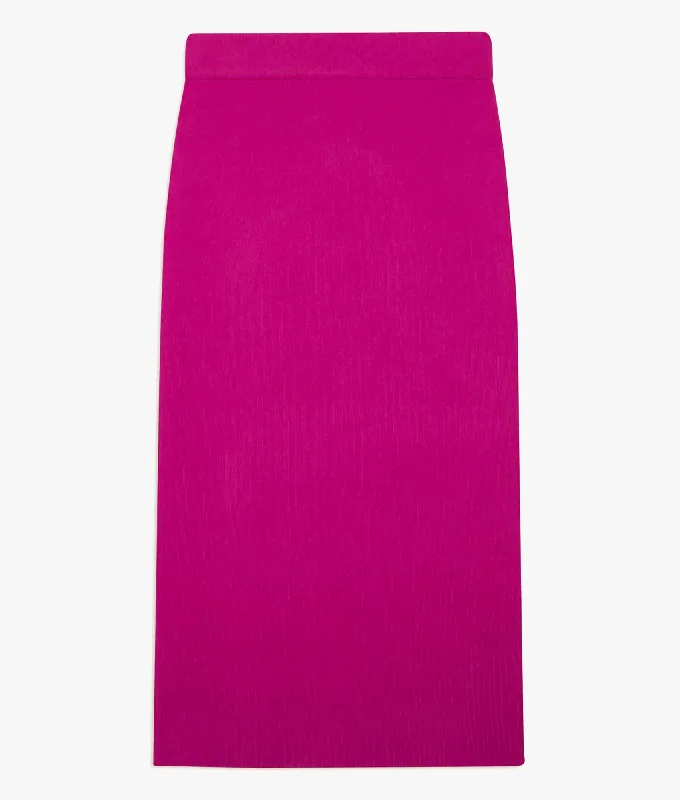 Barbrha knitted bodycon skirt in purple linen skirt relaxed