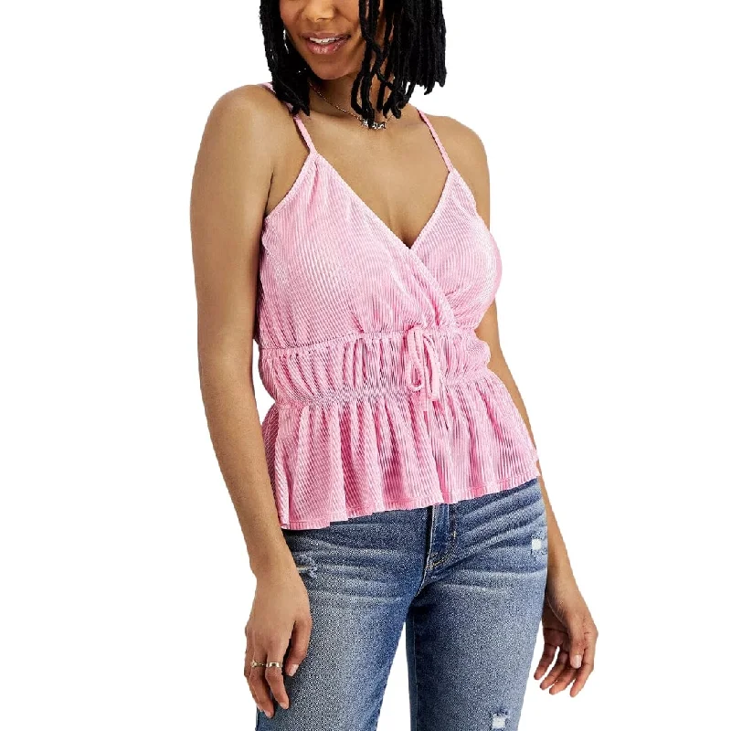 LOVE FIRE - Pleated Sleeveless Tank Top pastel tank top