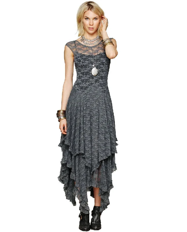 Summer Luxury Brand Runway Women Black Lace Dress Floral Daisy Embroidery Midi Mid-Calf Dresses Italian Summer Luxury Brand Runway Women Black Lace Dress Floral Daisy Embroidery Midi Mid-Calf Dresses Italian