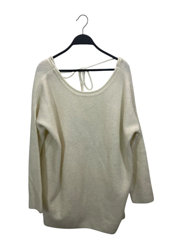 ksubi/Heavy Sweater/M/Cotton/BEG/Pullover/cream long sweater open back Set Sleeve Pullover ksubi/Heavy Sweater/M/Cotton/BEG/Pullover/cream long sweater open back Set Sleeve Pullover