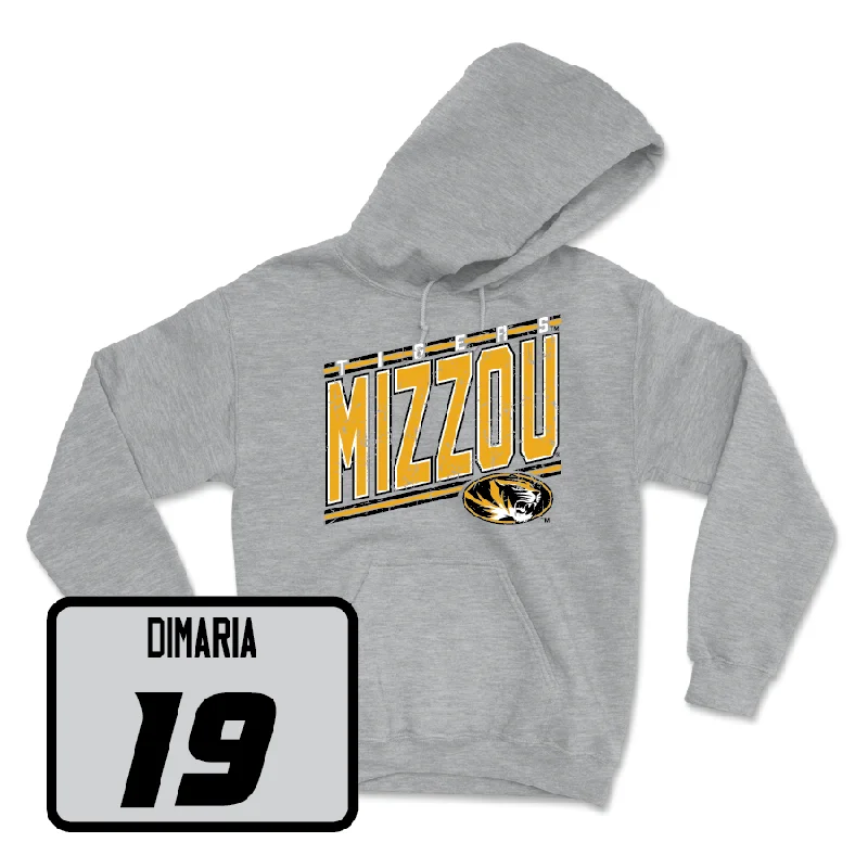 Sport Grey Women's Soccer Vintage Hoodie - Ana DiMaria Hoodie with Contrast Stitching Detailed Premium Sport Grey Women's Soccer Vintage Hoodie - Ana DiMaria Hoodie with Contrast Stitching Detailed Premium