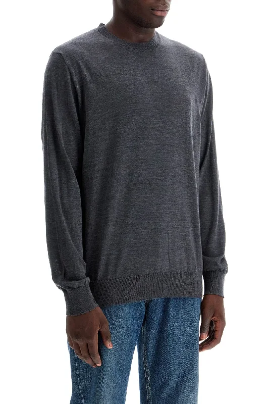 Golden Goose Lightweight Distressed Wool Pullover Sweater Polo Neck Sweater