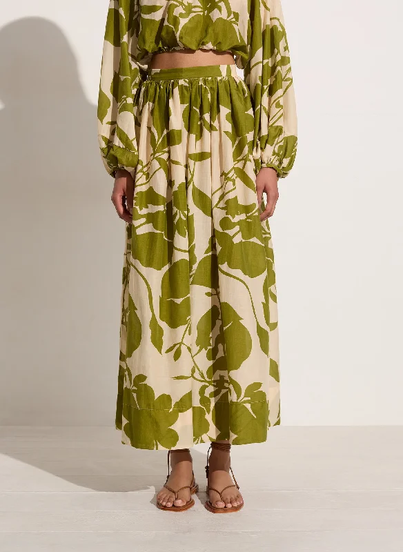 LUMINA SKIRT - TERMINI FLORAL leather skirt bold