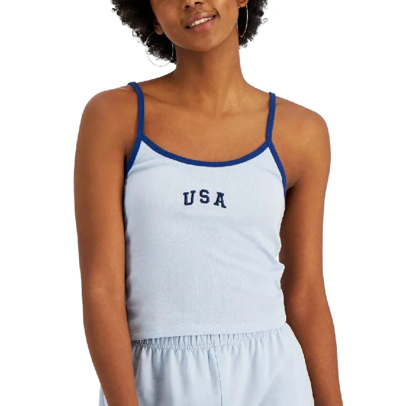 REBELLIOUS ONE - USA Embroidered Tank Top adorable tank top