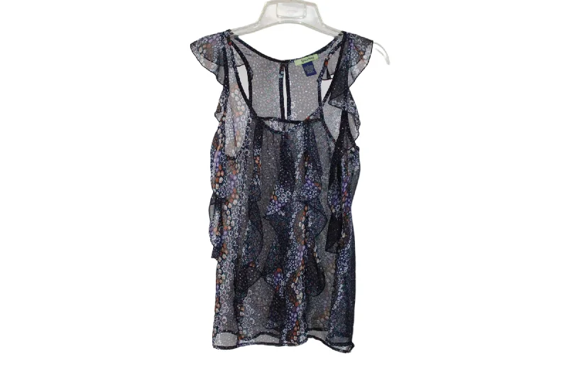 Free Hug Blue Floral Tank Blouse | S strapless tank top