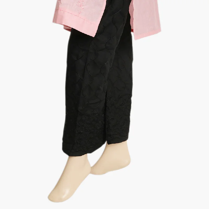 Women's Chicken Kari Trouser - Black Trousers Elastic Waist Soft