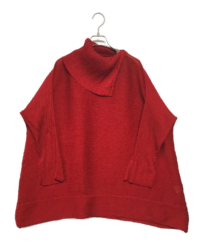 [Pre-owned] me ISSEY MIYAKE High neck wide cut and sewn, long sleeve, raglan, pullover MI83F632 Ribbed Crew Neck
