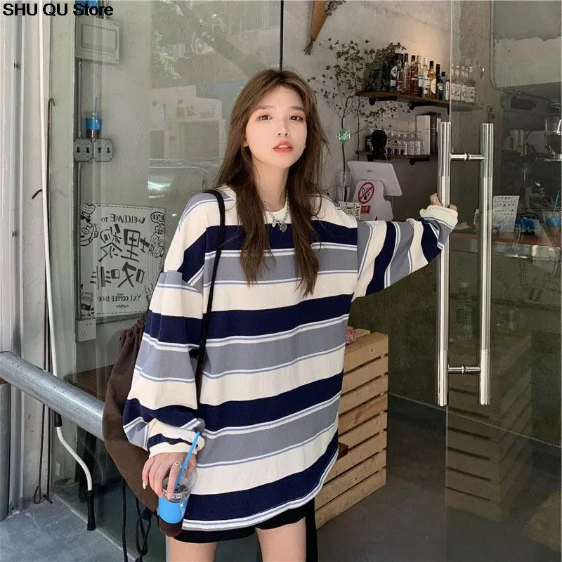spring autumn Striped hoodies women fashion Long Sleeve Hoodie Sweatshirt Harajuku Jumper cotton Pullovers Casual oversized Coat Hoodie with Velcro Closure Adjustable Secure spring autumn Striped hoodies women fashion Long Sleeve Hoodie Sweatshirt Harajuku Jumper cotton Pullovers Casual oversized Coat Hoodie with Velcro Closure Adjustable Secure