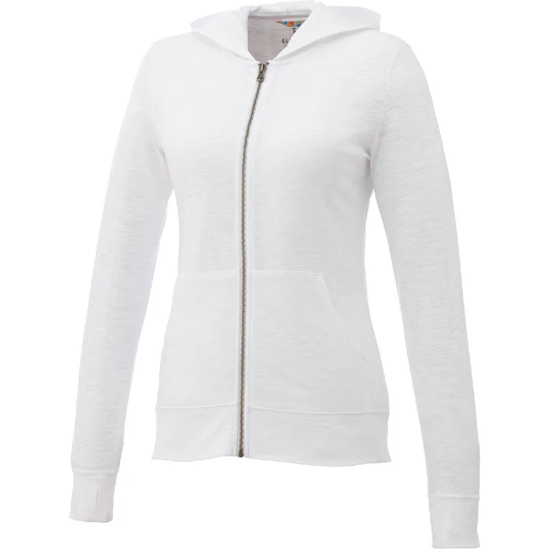 Elevate Women's White Garner Knit Full Zip Hoodie Hoodie with Pattern Geometric Abstract Elevate Women's White Garner Knit Full Zip Hoodie Hoodie with Pattern Geometric Abstract