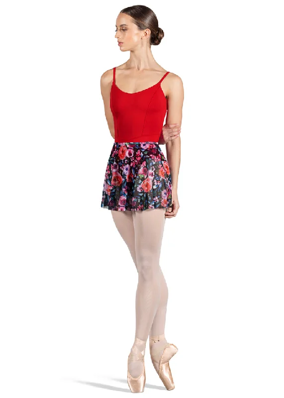 Floral Printed Mesh Pull-On Skirt (Rose) cashmere skirt fine