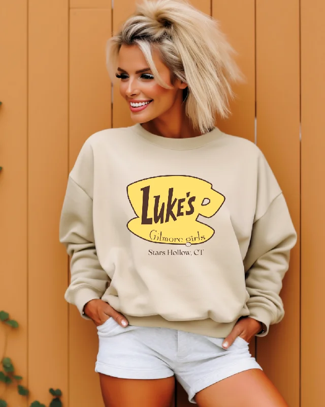 Luke's Diner Gilmore Girl Crewneck Pullover Angora Wool Cozy