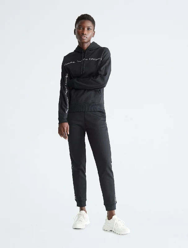 Calvin Klein Performance Active Icon Logo Tape Hoodie - Women Hoodie with Crew Neck Simple Timeless Calvin Klein Performance Active Icon Logo Tape Hoodie - Women Hoodie with Crew Neck Simple Timeless