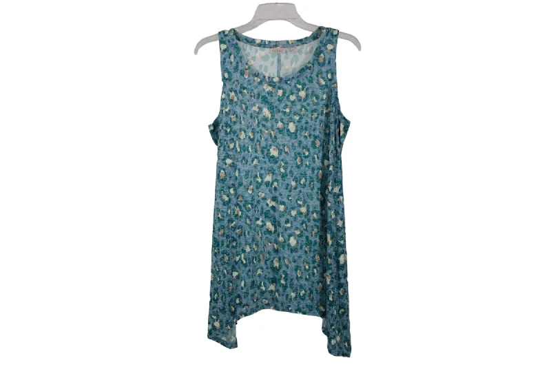 LOGO Blue Tunic Tank | M yoga tank top
