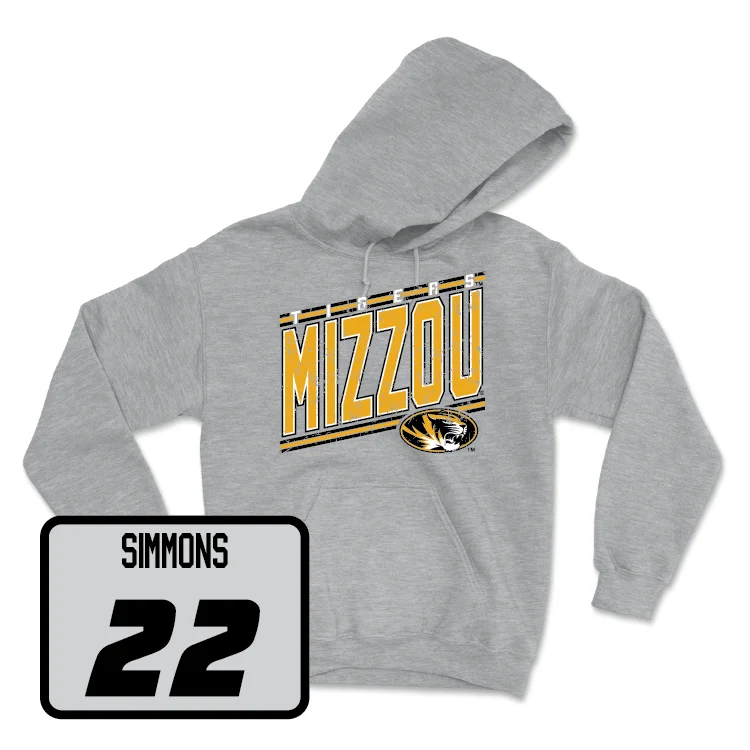 Sport Grey Women's Soccer Vintage Hoodie - Kylee Simmons Hoodie with Oversized Fit Loose Comfortable