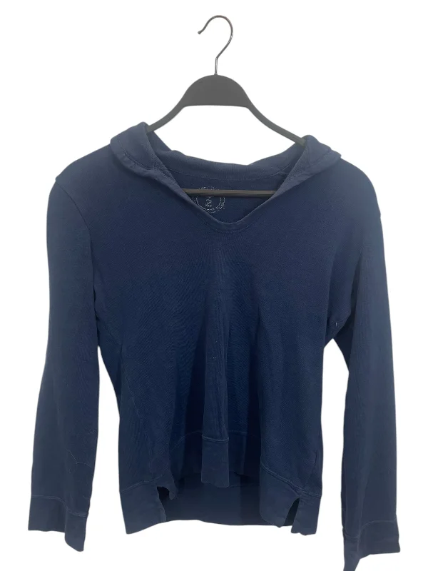 45rpm/LS Blouse/2/Cotton/BLU/Pullover/No. 100802-vneck Long Bell Sleeve