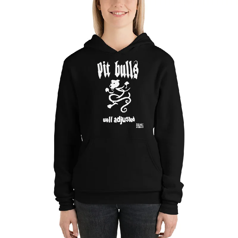 Unisex hoodie | Pit Bulls Well Adjusted NYHC Hoodie with Hem Embroidery Detailed Premium Unisex hoodie | Pit Bulls Well Adjusted NYHC Hoodie with Hem Embroidery Detailed Premium