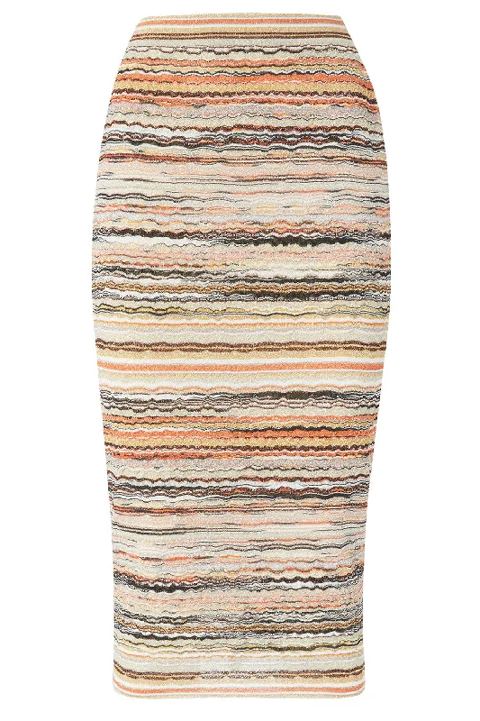 Multi Tones Midi Skirt corduroy skirt cozy