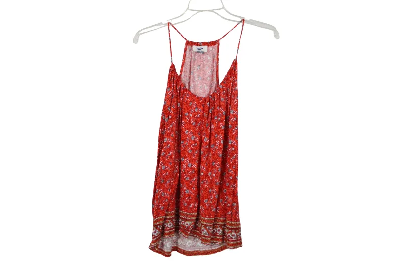 Old Navy Orange Floral Tank | XS strappy tank top