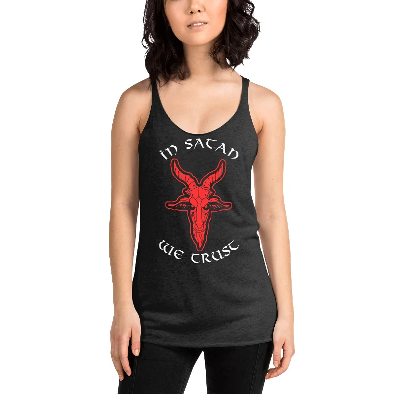 In Satan We Trust 666 Goat Head Occult Women's Racerback Tank Top Shirt turquoise tank top In Satan We Trust 666 Goat Head Occult Women's Racerback Tank Top Shirt turquoise tank top