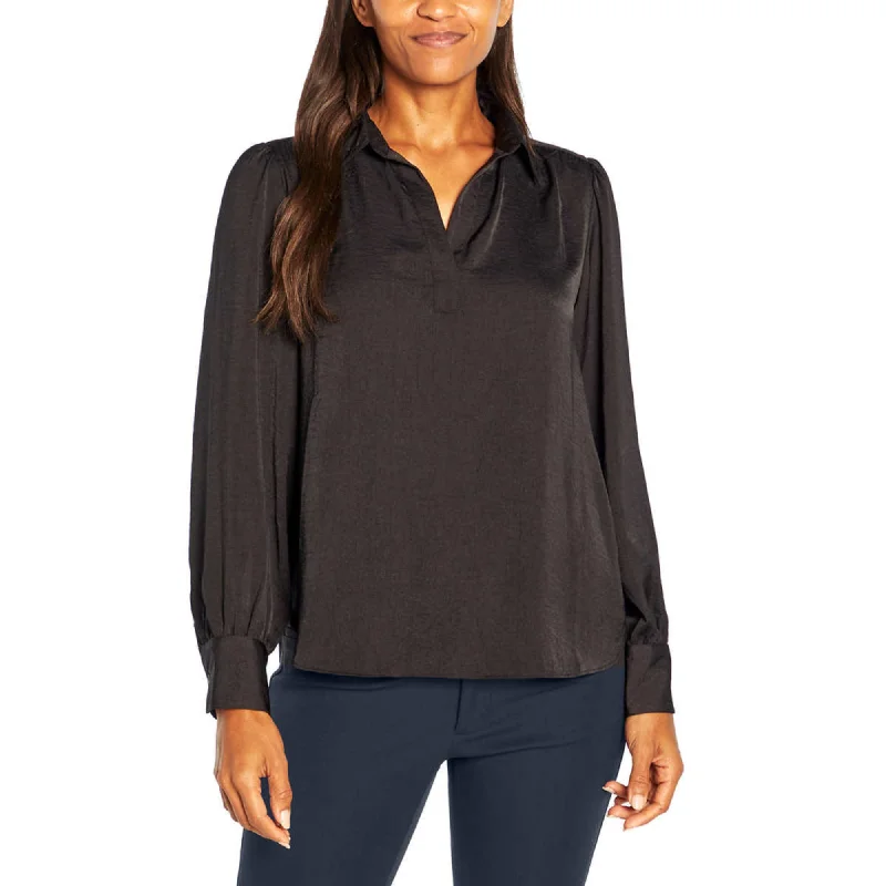 Banana Republic Women's Lightweight Satin Split Collar Top Pullover Blouse Chenille Soft Sweater Banana Republic Women's Lightweight Satin Split Collar Top Pullover Blouse Chenille Soft Sweater