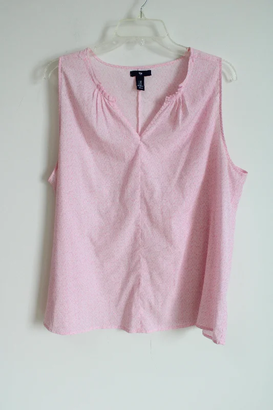 Gap Pink Patterned Tank | XL soft tank top
