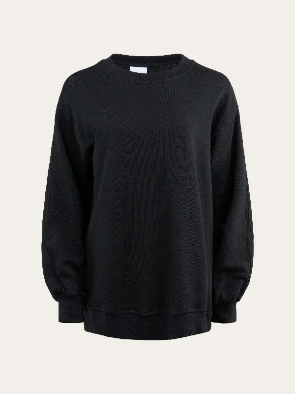 Boxy sweatshirt - Black Jet Hoodie with Zipper Versatile Modern