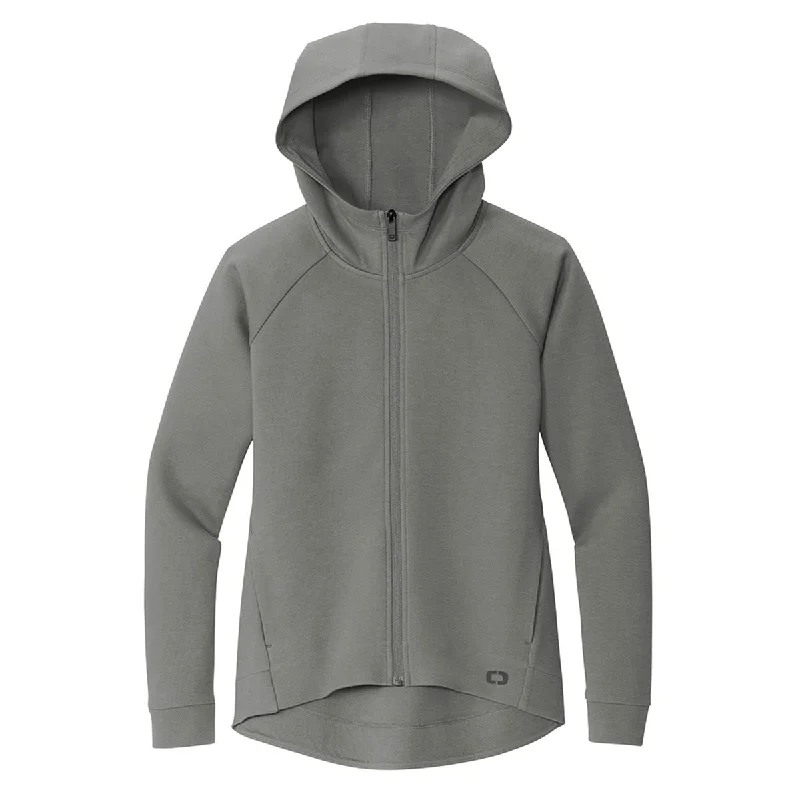 OGIO Women's Turbo Grey Bolt Full Zip Hoodie Hooded Sweatshirt Casual Wear Street Style OGIO Women's Turbo Grey Bolt Full Zip Hoodie Hooded Sweatshirt Casual Wear Street Style