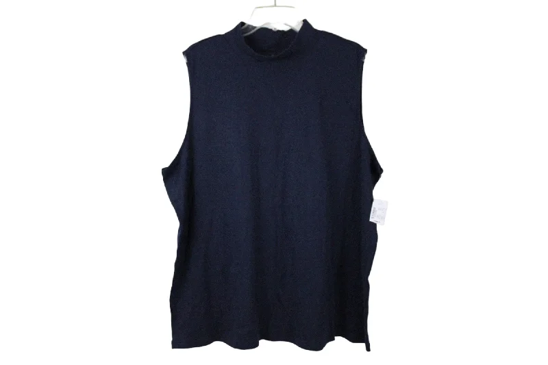 NEW CJ Banks Navy Blue Mock Neck Tank | 3XL striped tank top