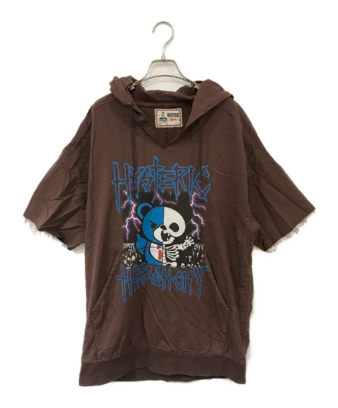 [Pre-owned] Hysteric Glamour HYS THRASH CITY Oversized Hooded Pullover 01211AO05 Set Sleeve Pullover