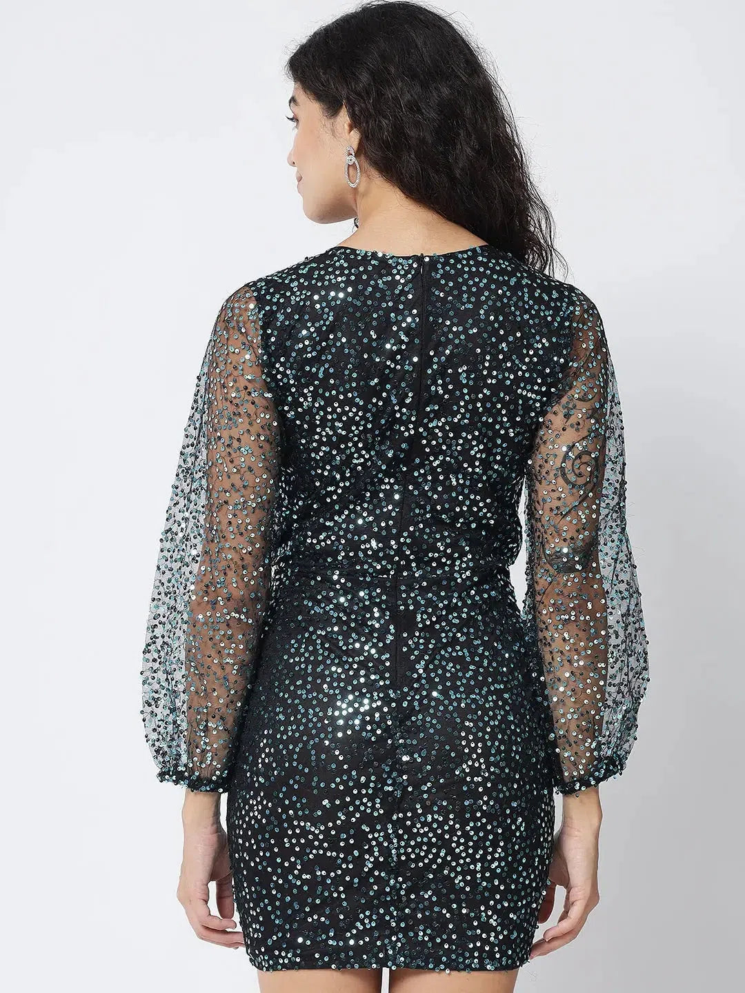 Mint Blue Sequine Dress