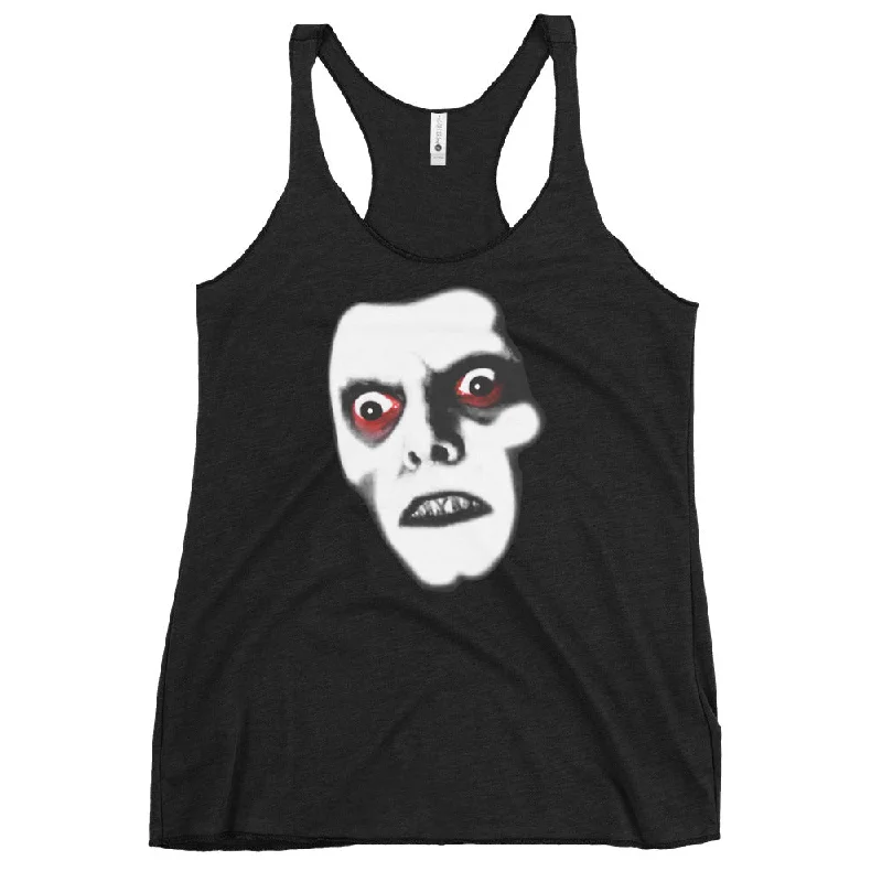 King of the Demons Pazuzu "Captain Howdy" Women's Racerback Tank Top Shirt grey tank top King of the Demons Pazuzu "Captain Howdy" Women's Racerback Tank Top Shirt grey tank top