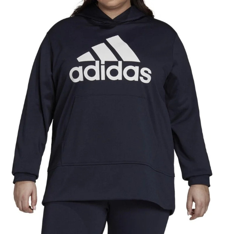 ADIDAS Women's Aeroready Big-Logo Hoodie 1X Navy Blue Sweatshirt NWT Hoodie with High-Low Hem Asymmetrical Trendy ADIDAS Women's Aeroready Big-Logo Hoodie 1X Navy Blue Sweatshirt NWT Hoodie with High-Low Hem Asymmetrical Trendy