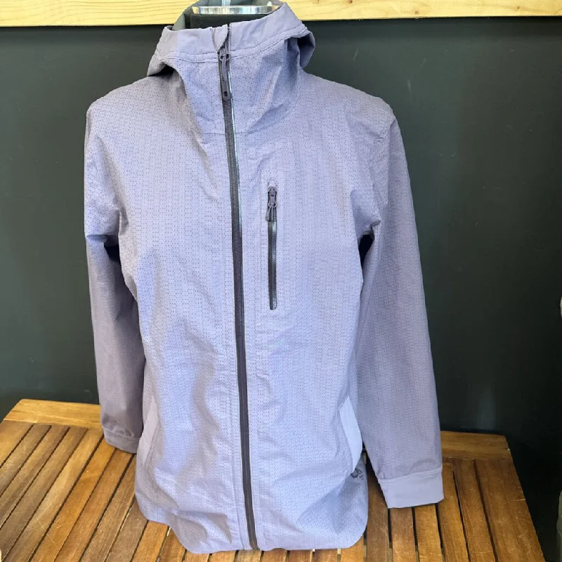 Mountain Hardwear - Women's VaporDry Long Rain Jacket - MSRP comp $250: Purple-women-MD Zippered Front Buttoned Front Snap Front Mountain Hardwear - Women's VaporDry Long Rain Jacket - MSRP comp $250: Purple-women-MD Zippered Front Buttoned Front Snap Front