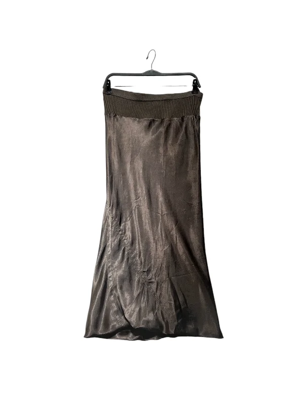 Rick Owens/Skirt/10/Silk/BRW/ silk skirt sleek