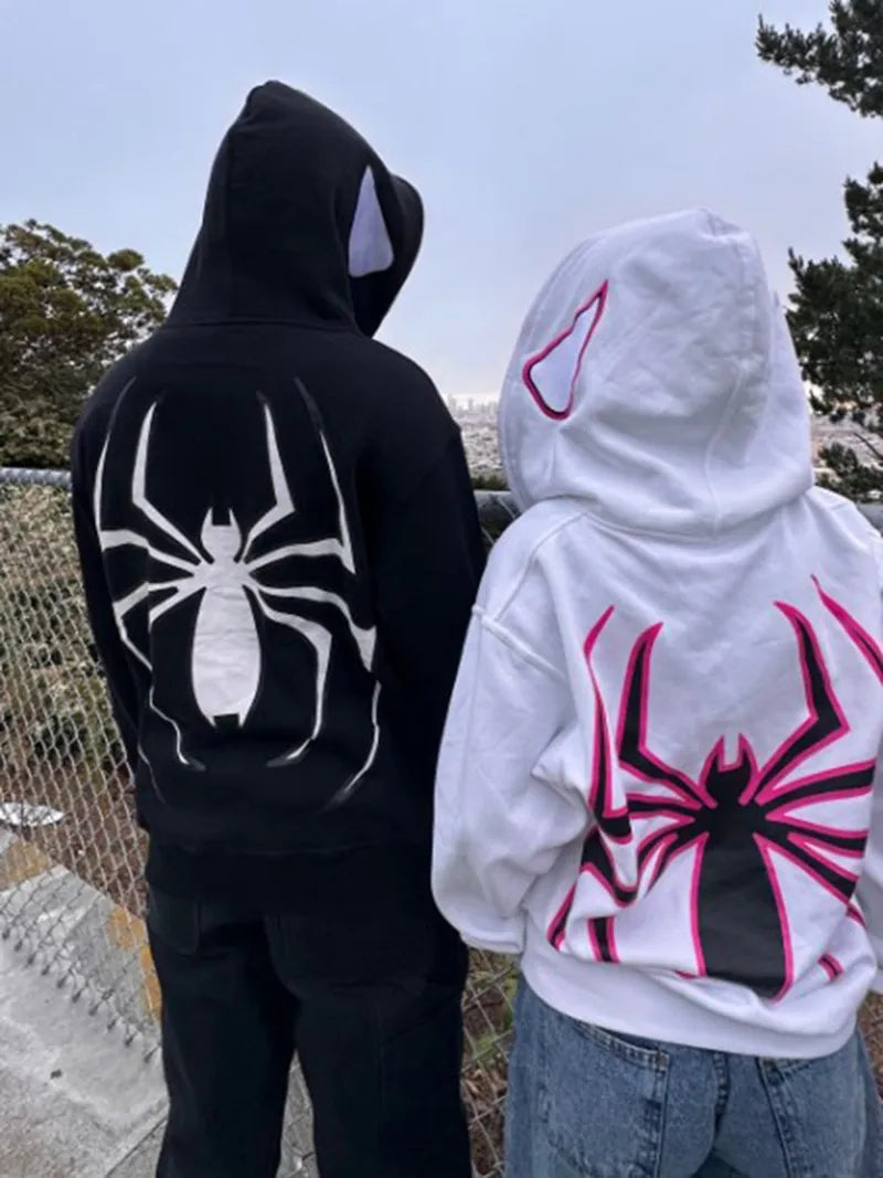 Full Zip Up Spider Hoodie Women Men Streetwear Harajuku Graphic Oversized Jacket Hood Shirt Punk Gothic Y2K Clothes Sweatshirt Hoodie with Hem Patch Decorative Personalized Full Zip Up Spider Hoodie Women Men Streetwear Harajuku Graphic Oversized Jacket Hood Shirt Punk Gothic Y2K Clothes Sweatshirt Hoodie with Hem Patch Decorative Personalized