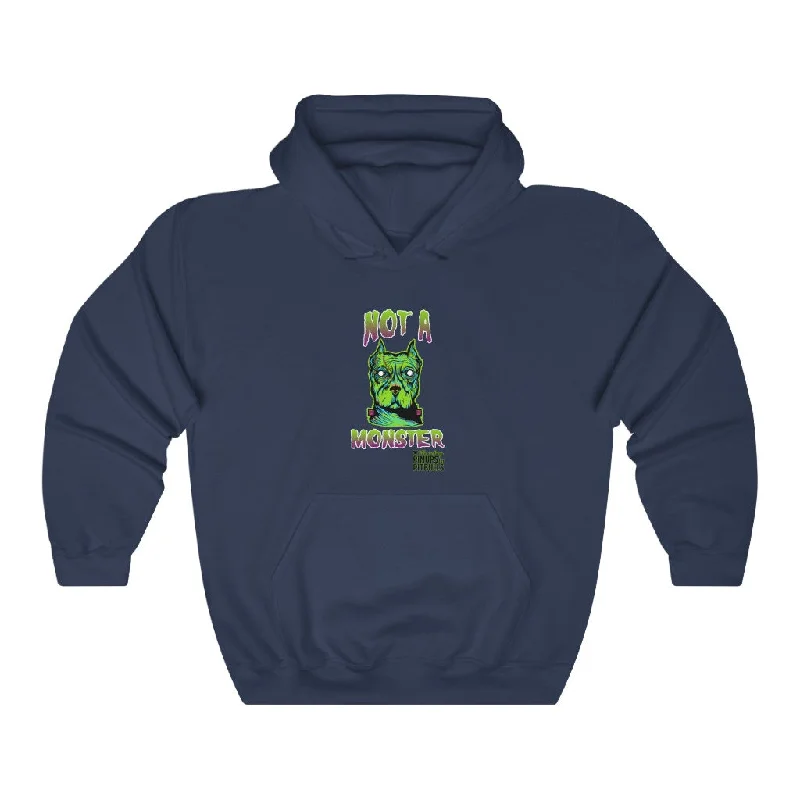 Not a Monster| Unisex Heavy Blend™ Hooded Sweatshirt Hoodie with Hem Raw Edge Edgy Unfinished Not a Monster| Unisex Heavy Blend™ Hooded Sweatshirt Hoodie with Hem Raw Edge Edgy Unfinished
