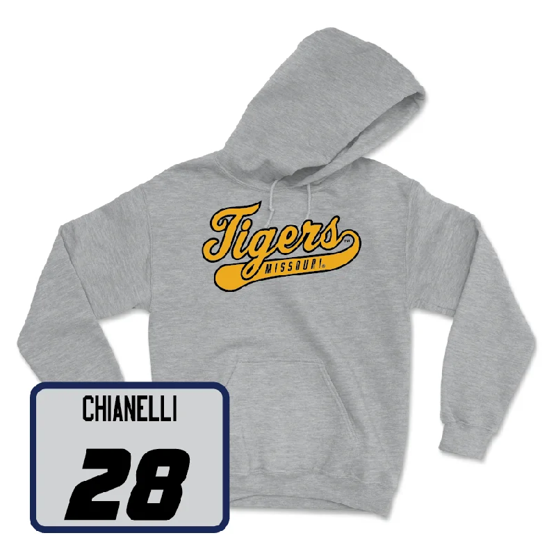 Sport Grey Women's Soccer Script Hoodie - Olivia Chianelli Hoodie with Pastel Soft Subtle Sport Grey Women's Soccer Script Hoodie - Olivia Chianelli Hoodie with Pastel Soft Subtle