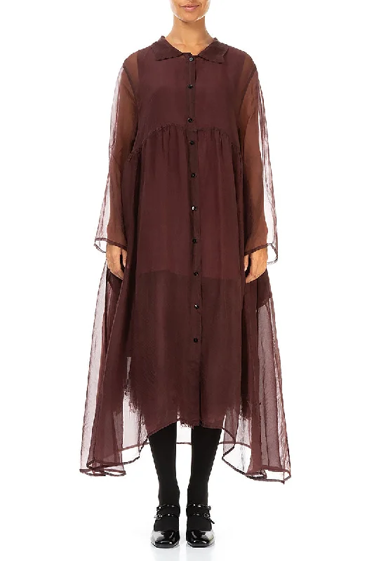 Long Merlot Silk Chiffon Jacket Satin Fabric Silk Fabric Chiffon Fabric
