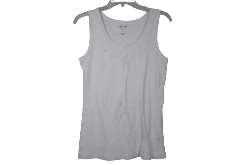 Sonoma White Rib Tank | M long tank top