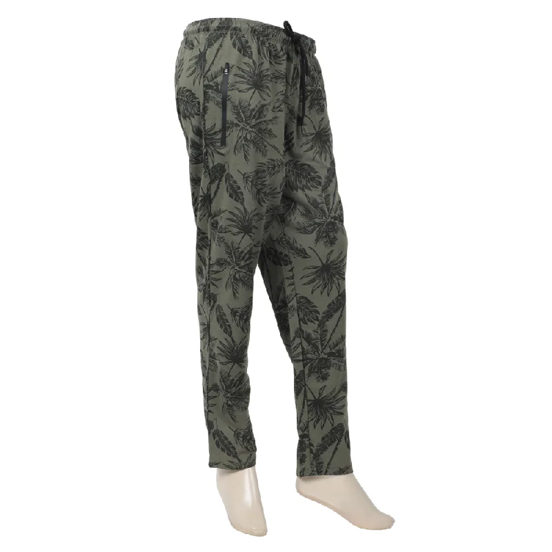 Eminent Women's Knitted Trouser - Olive Green Trousers Striped Patterned
