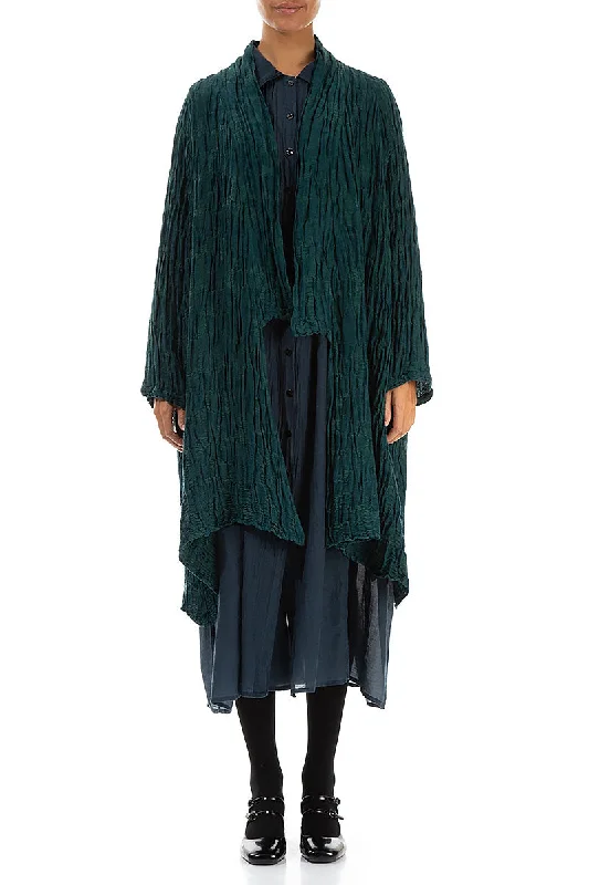 Open Emerald Circle Silk Linen Jacket Nylon Jacket Polyester Jacket Spandex Jacket