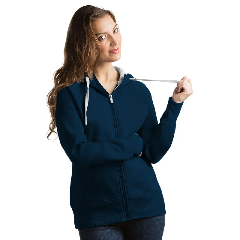 Antigua Women's Navy Victory Hoodie Hoodie with Embroidery Detailed Premium