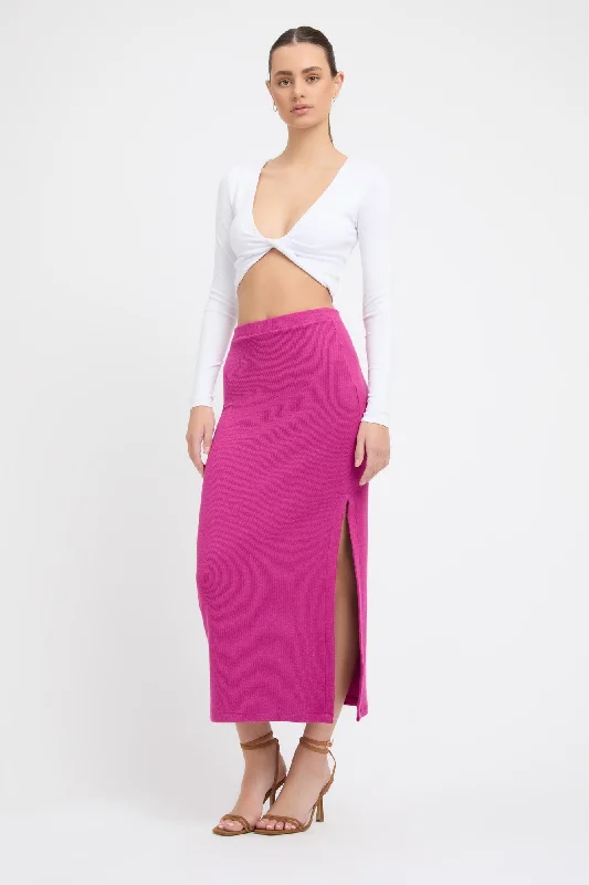 Samantha Split Skirt ruffled skirt detail