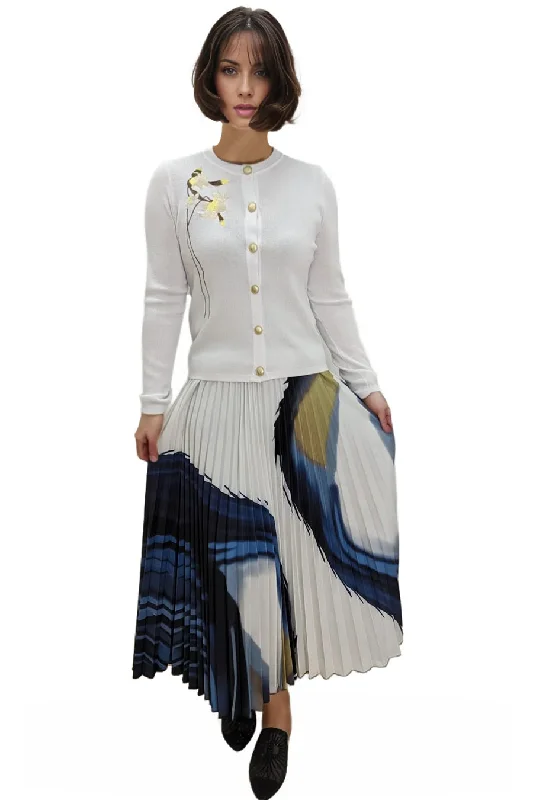 D10066 SKIRT linen skirt natural
