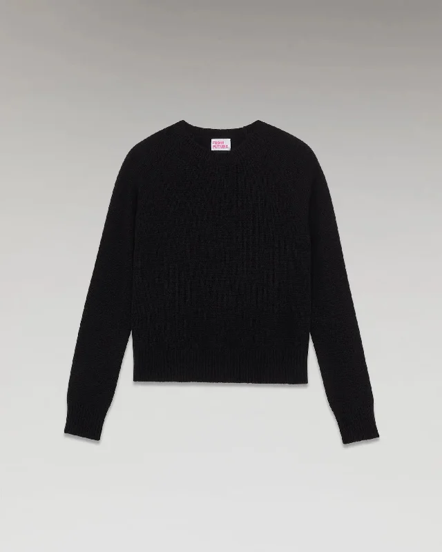 Pullover Crewneck 2301wpr00005 1000-Noir Solo Sleeve Pullover