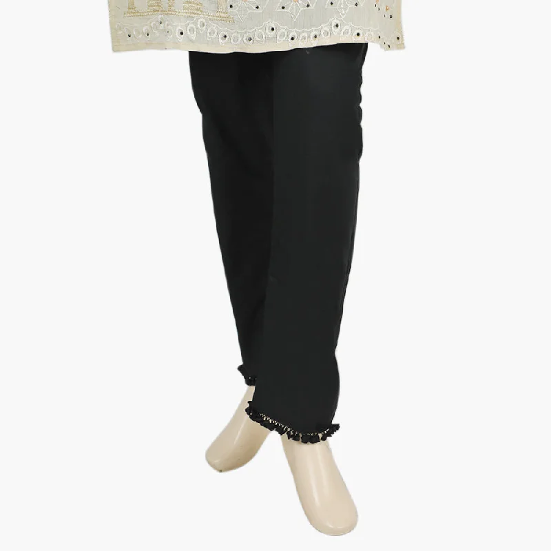 Women's Woven Trouser - Black Trousers Timeless Classic