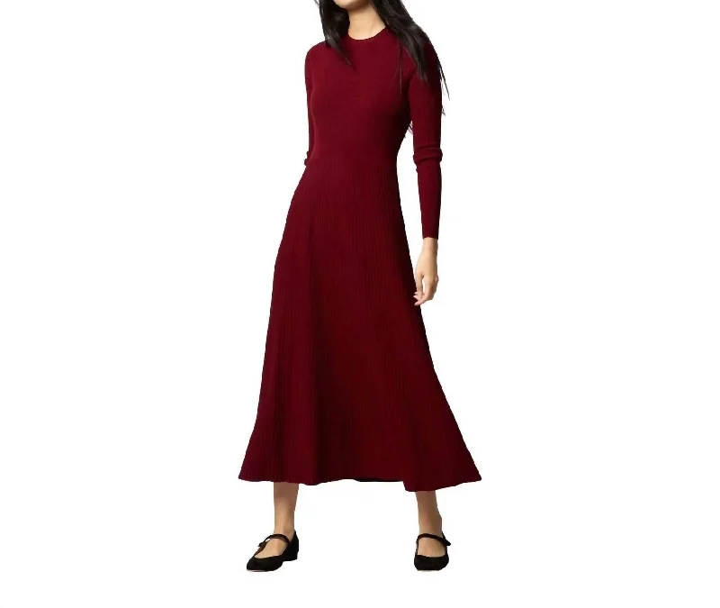 Addie Dress In Red Techno Yarn